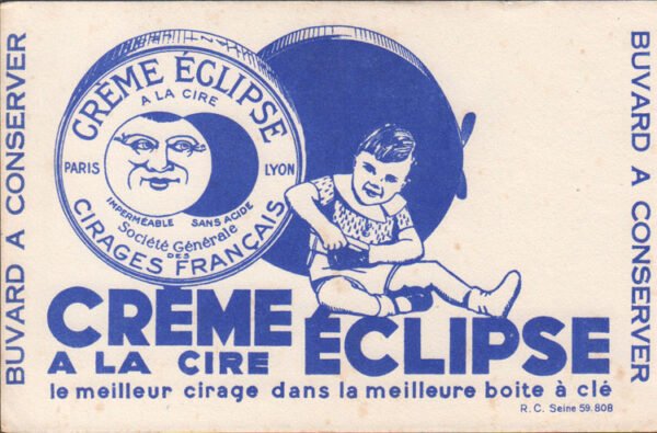 Papier buvard publicitaire ancien Eclipse