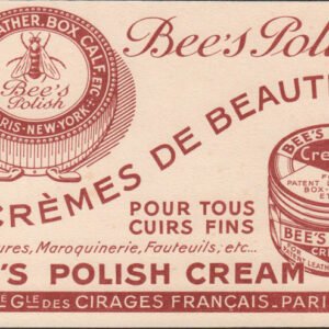 Papier buvard publicitaire ancien Bee’s Polish