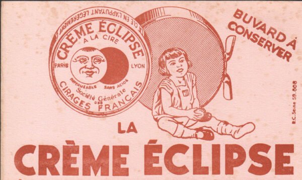 Papier buvard publicitaire ancien Eclipse