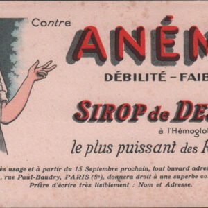 Papier buvard publicitaire ancien Sirop de Deschiens