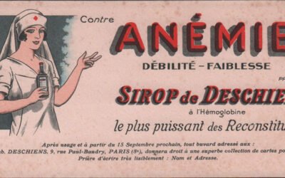 Papier buvard publicitaire ancien Sirop de Deschiens