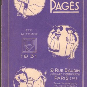 Voyages Pagès catalogue de tourisme 1931