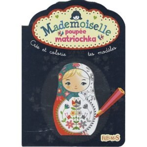 Mademoiselle poupée matriochka (livre de coloriage)